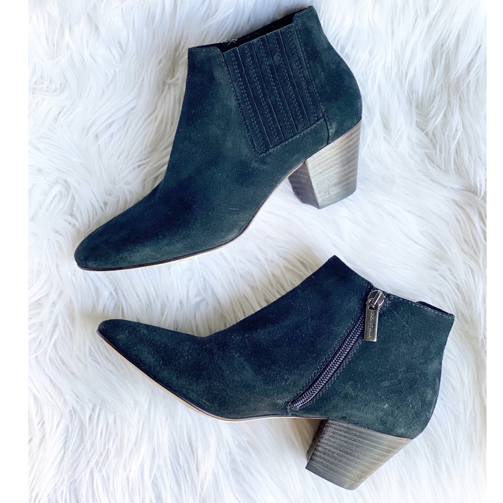 AQUATALIA by Marvin K Fallyn Black Suede Ankle Booties, 6.5